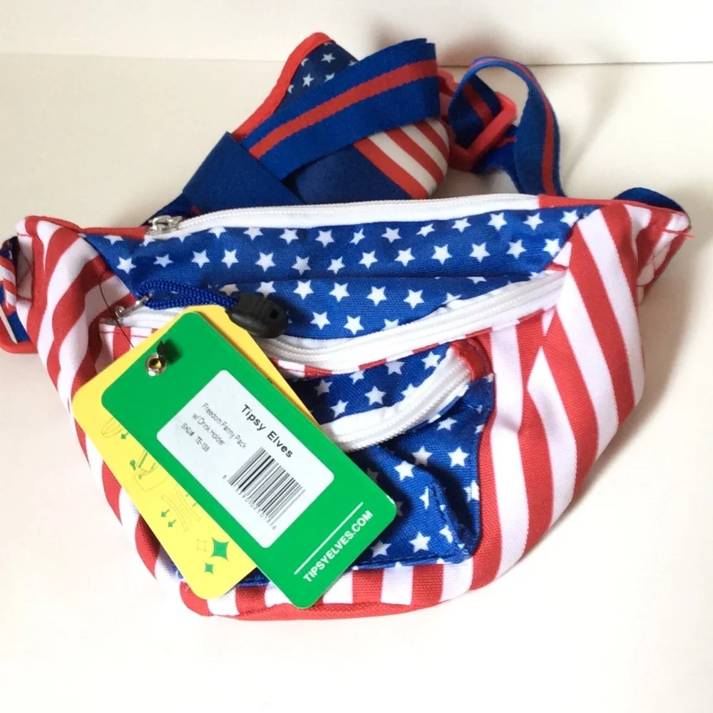 Patriotic Fanny Pack with Drink Holder - Picture 4 of 5